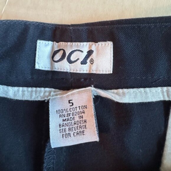 Womens Chino Shorts Size 5 Preppy Y2K Mid Rise Navy Blue Academia - Picture 5 of 7